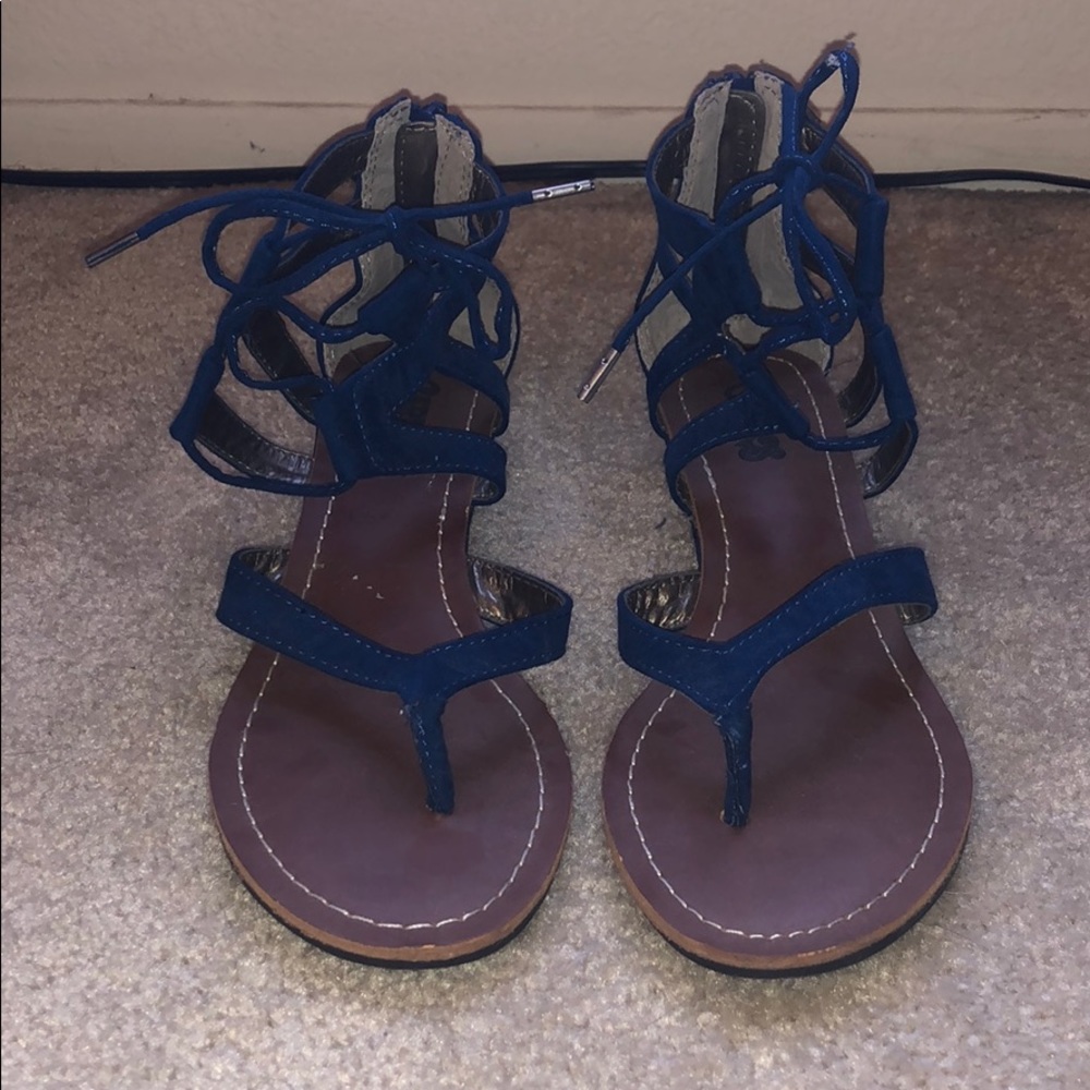 Blue sandals